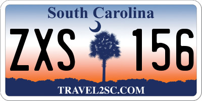 SC license plate ZXS156