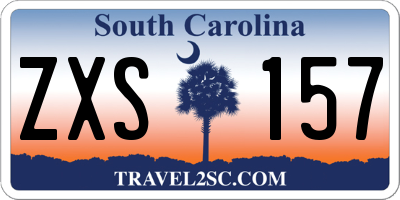 SC license plate ZXS157
