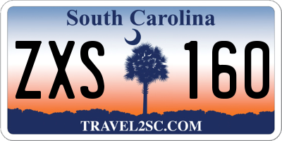 SC license plate ZXS160