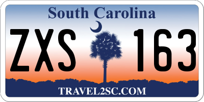 SC license plate ZXS163