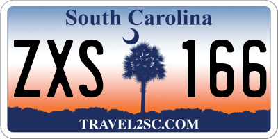SC license plate ZXS166