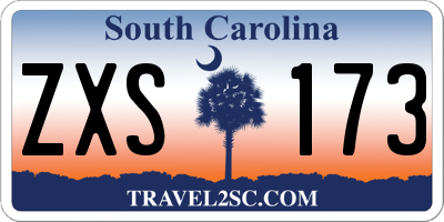 SC license plate ZXS173
