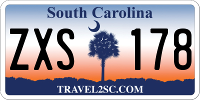 SC license plate ZXS178