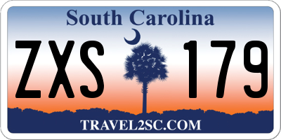 SC license plate ZXS179