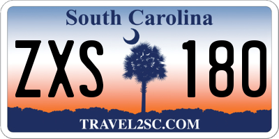 SC license plate ZXS180