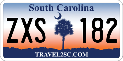 SC license plate ZXS182