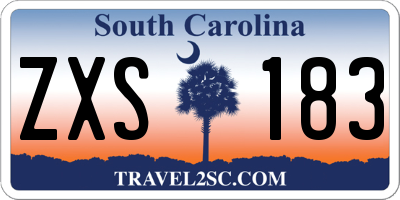 SC license plate ZXS183
