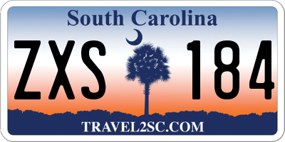 SC license plate ZXS184