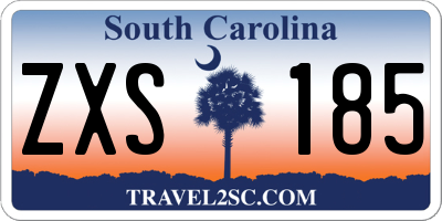 SC license plate ZXS185
