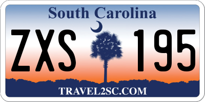 SC license plate ZXS195