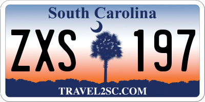 SC license plate ZXS197