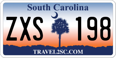 SC license plate ZXS198
