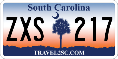 SC license plate ZXS217