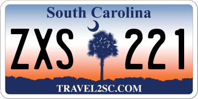 SC license plate ZXS221
