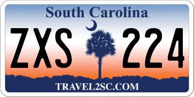 SC license plate ZXS224