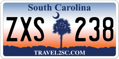 SC license plate ZXS238