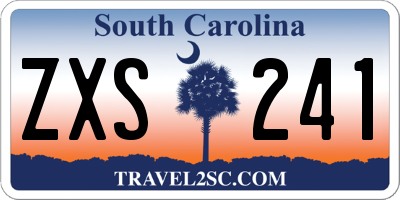 SC license plate ZXS241