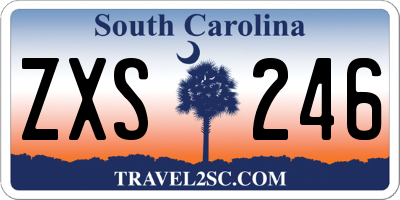 SC license plate ZXS246