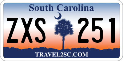 SC license plate ZXS251