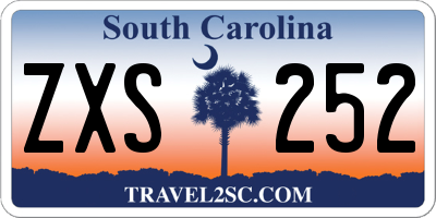 SC license plate ZXS252
