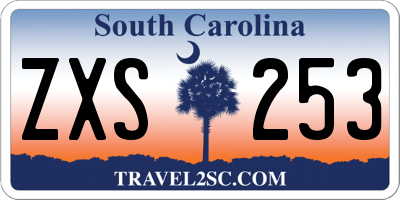 SC license plate ZXS253