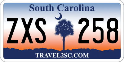 SC license plate ZXS258