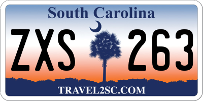 SC license plate ZXS263