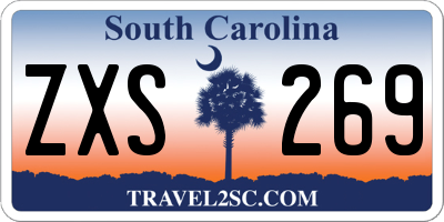 SC license plate ZXS269