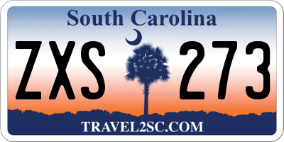 SC license plate ZXS273