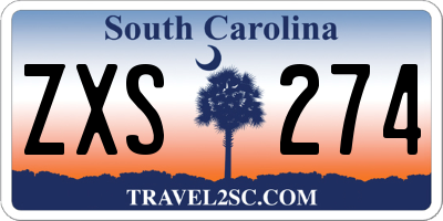 SC license plate ZXS274