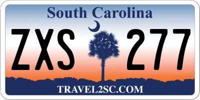 SC license plate ZXS277