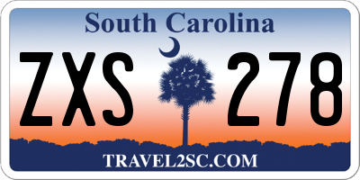 SC license plate ZXS278