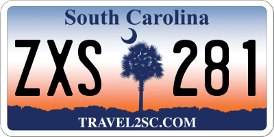 SC license plate ZXS281