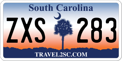 SC license plate ZXS283