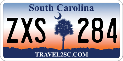 SC license plate ZXS284