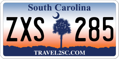 SC license plate ZXS285