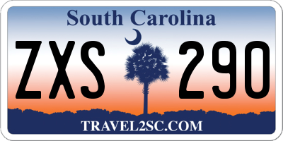 SC license plate ZXS290