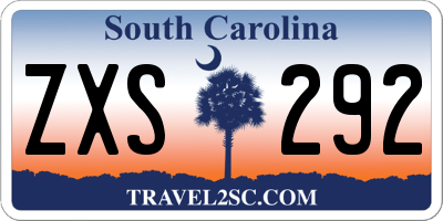 SC license plate ZXS292