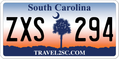 SC license plate ZXS294