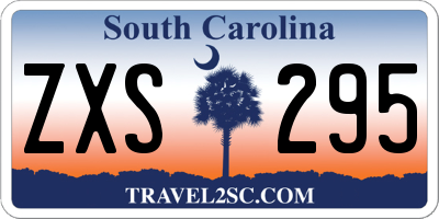 SC license plate ZXS295