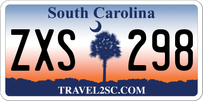 SC license plate ZXS298