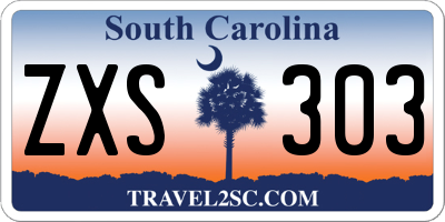 SC license plate ZXS303