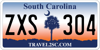 SC license plate ZXS304