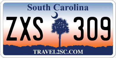 SC license plate ZXS309