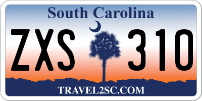 SC license plate ZXS310