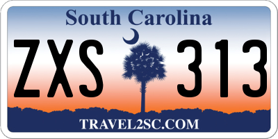 SC license plate ZXS313