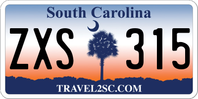 SC license plate ZXS315