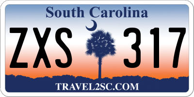 SC license plate ZXS317