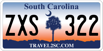 SC license plate ZXS322