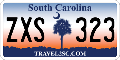 SC license plate ZXS323